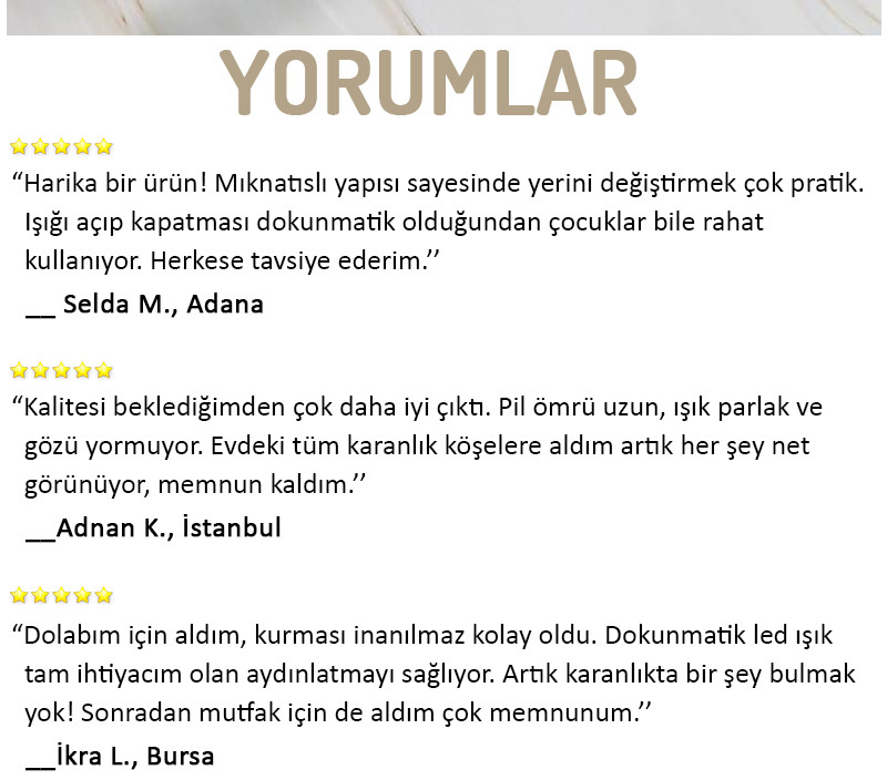 Olinman Şarjlı Mıknatıslı LED Lamba